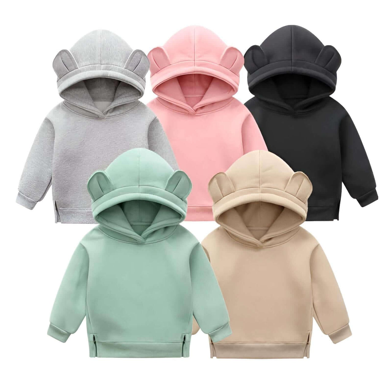 Cute Children's Hoodies With Ears -, Hoodies , Drestiny , 12M, 24M, 2T, 3T, 4T, 6M, 9M, Australia, Black, Blue, Boys, Canada, Girls, Grey, Hoodies, Khaki, Light Green, New Zealand, Orange, Pink, Pullovers, Sweatshirts, TD, United Kingdom, United States, Yellow , Drestiny , www.shopdrestiny.com