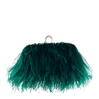 Thumbnail for Ostrich Feather Clutch With Removable Shoulder Strap & Satin Interior -, Clutch , Drestiny , Australia, Canada, Champagne, Clutches, Dark Green, Dark Pink, FR, Gold, Green, Handbags, Pink, Purses, Red, United Kingdom, United States, White , Drestiny , www.shopdrestiny.com