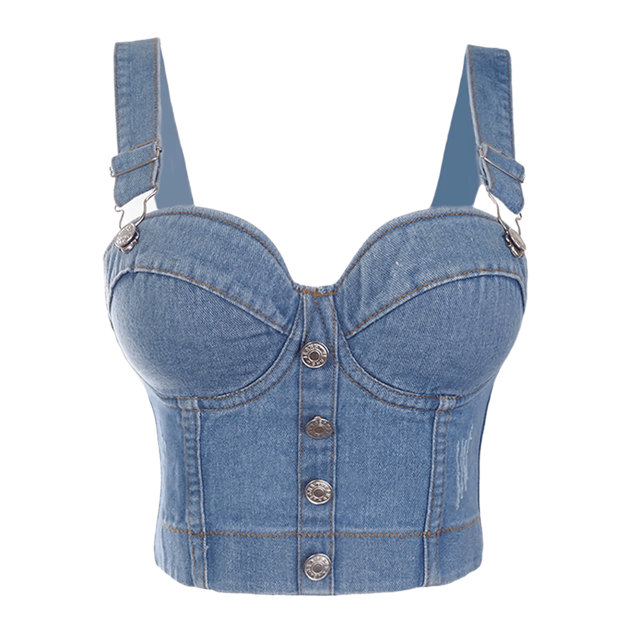 Women's Denim Bustier Crop Tops - 13 Styles! -, Bustier , Drestiny , Australia, Black, Blue, Canada, Casual Shirts, Corsets, Crop Tops, FR, Gold, L, Light Blue, M, New Zealand, Pink, Red, S, Silver, Sleeveless, United Kingdom, United States, White, XL, XS , Drestiny , www.shopdrestiny.com