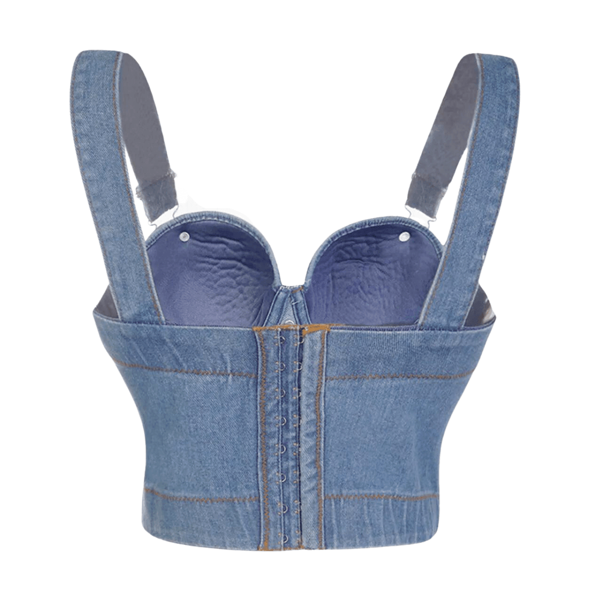 Women's Denim Bustier Crop Tops -, Bustier , Drestiny , Australia, Black, Blue, Canada, Casual Shirts, Corsets, Crop Tops, FR, L, Light Blue, M, New Zealand, S, Sleeveless, United Kingdom, United States, XL, XS , Drestiny , www.shopdrestiny.com