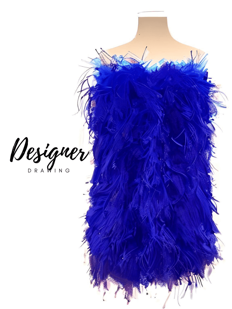 Elegant 100% Ostrich Feather Mini Dresses - In 11 Colors! -, Dress , Drestiny , 4XL, 5XL, Australia, Beige, Black, Canada, Coral, Deep Pink, Dusty Pink, Grey, L, Light Purple, M, Mini Dresses, Mint, New Zealand, Orange, Red, Royal Blue, S, Sleeveless, Strapless, United Kingdom, United States, White, XL, XXL, XXXL , Drestiny , www.shopdrestiny.com