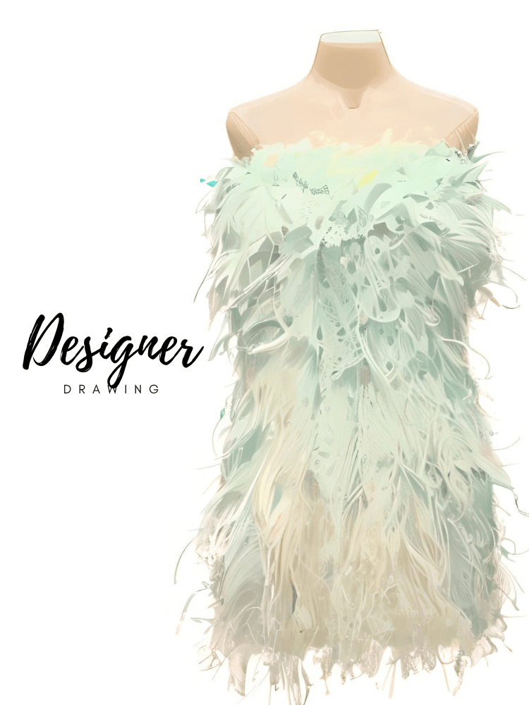 Elegant 100% Ostrich Feather Mini Dresses - In 11 Colors! -, Dress , Drestiny , 4XL, 5XL, Australia, Beige, Black, Canada, Coral, Deep Pink, Dusty Pink, Grey, L, Light Purple, M, Mini Dresses, Mint, New Zealand, Orange, Red, Royal Blue, S, Sleeveless, Strapless, United Kingdom, United States, White, XL, XXL, XXXL , Drestiny , www.shopdrestiny.com