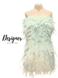 Thumbnail for Elegant 100% Ostrich Feather Mini Dresses - In 11 Colors! -, Dress , Drestiny , 4XL, 5XL, Australia, Beige, Black, Canada, Coral, Deep Pink, Dusty Pink, Grey, L, Light Purple, M, Mini Dresses, Mint, New Zealand, Orange, Red, Royal Blue, S, Sleeveless, Strapless, United Kingdom, United States, White, XL, XXL, XXXL , Drestiny , www.shopdrestiny.com