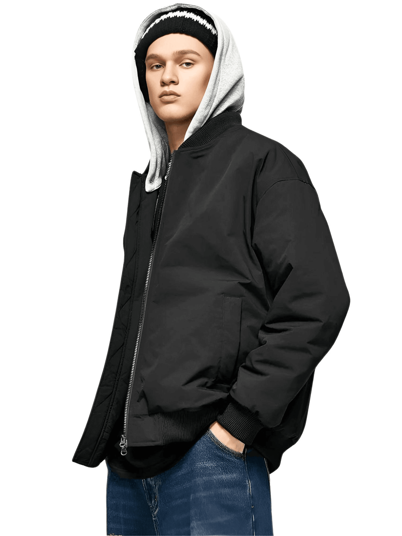 Detachable Hooded Bomber Coats For Men and Women -, Bomber Jackets , Drestiny , Australia, Black, Bomber Jackets, Coats, FR, Jackets, L, M, New Zealand, Purple, S, United Kingdom, United States, XL, Yellow , Drestiny , www.shopdrestiny.com