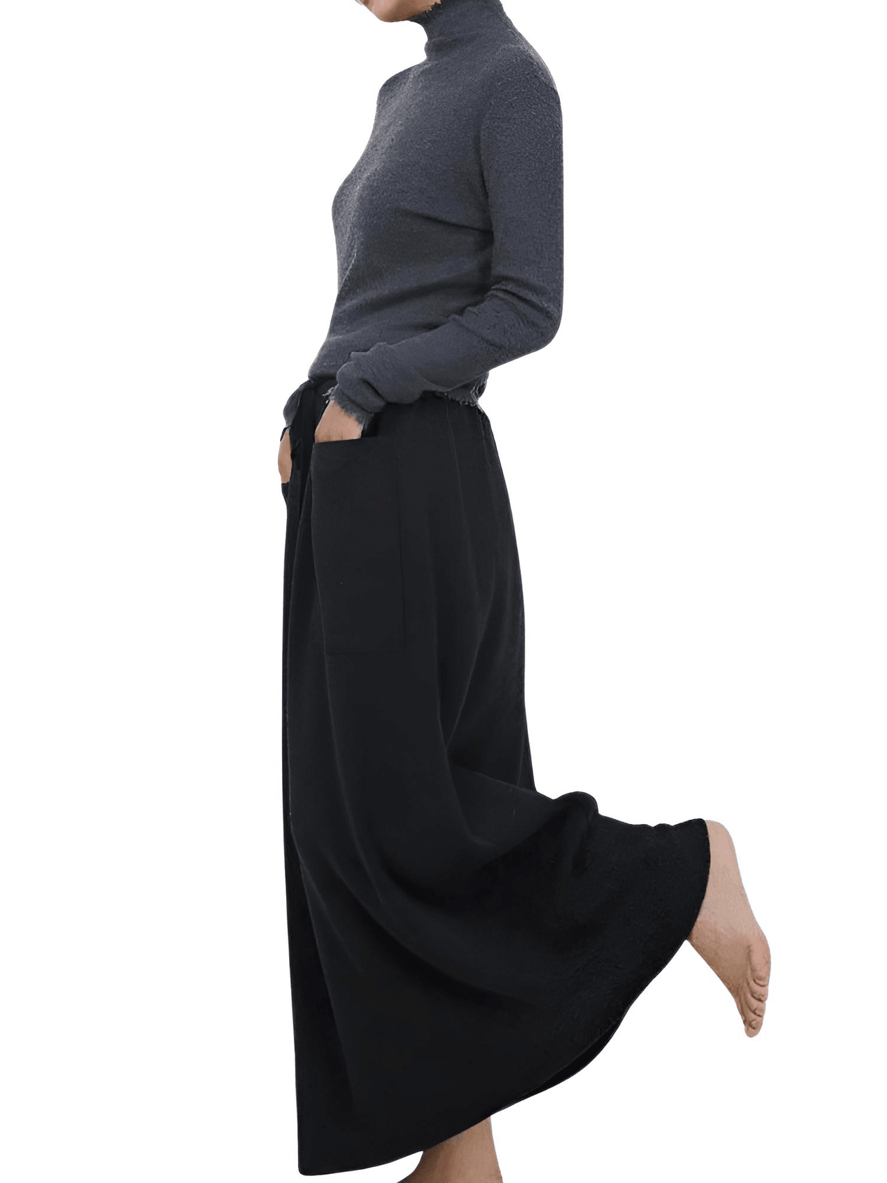 100% Cashmere Wool High Waist Long Skirt With Pockets -, Skirts , Drestiny , Australia, Black, Brown, Camel, Canada, Coffee, Dark Brown, L, M, New Zealand, Off White, Skirts, United Kingdom, United States , Drestiny , www.shopdrestiny.com