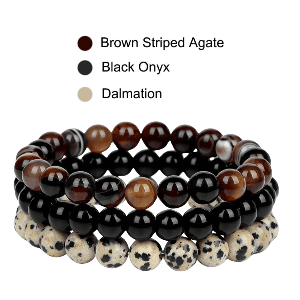 8mm Natural Stone Bracelet 3Pcs/Set -, Bracelets , Drestiny , Australia, Black, Blue, Bracelets, Brown, Canada, Dark Blue, Dark Grey, Dark Pink, Dark Red, Gender_Men, Gender_Women, Green, Grey, Light Blue, Light Pink, New Zealand, Pink, Purple, Red, Sky Blue, United Kingdom, United States, White, Yellow , Drestiny , www.shopdrestiny.com