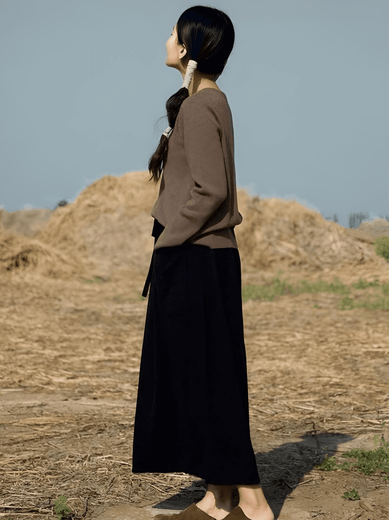 100% Cashmere Wool High Waist Long Skirt With Pockets -, Skirts , Drestiny , Australia, Black, Brown, Camel, Canada, Coffee, Dark Brown, L, M, New Zealand, Off White, Skirts, United Kingdom, United States , Drestiny , www.shopdrestiny.com