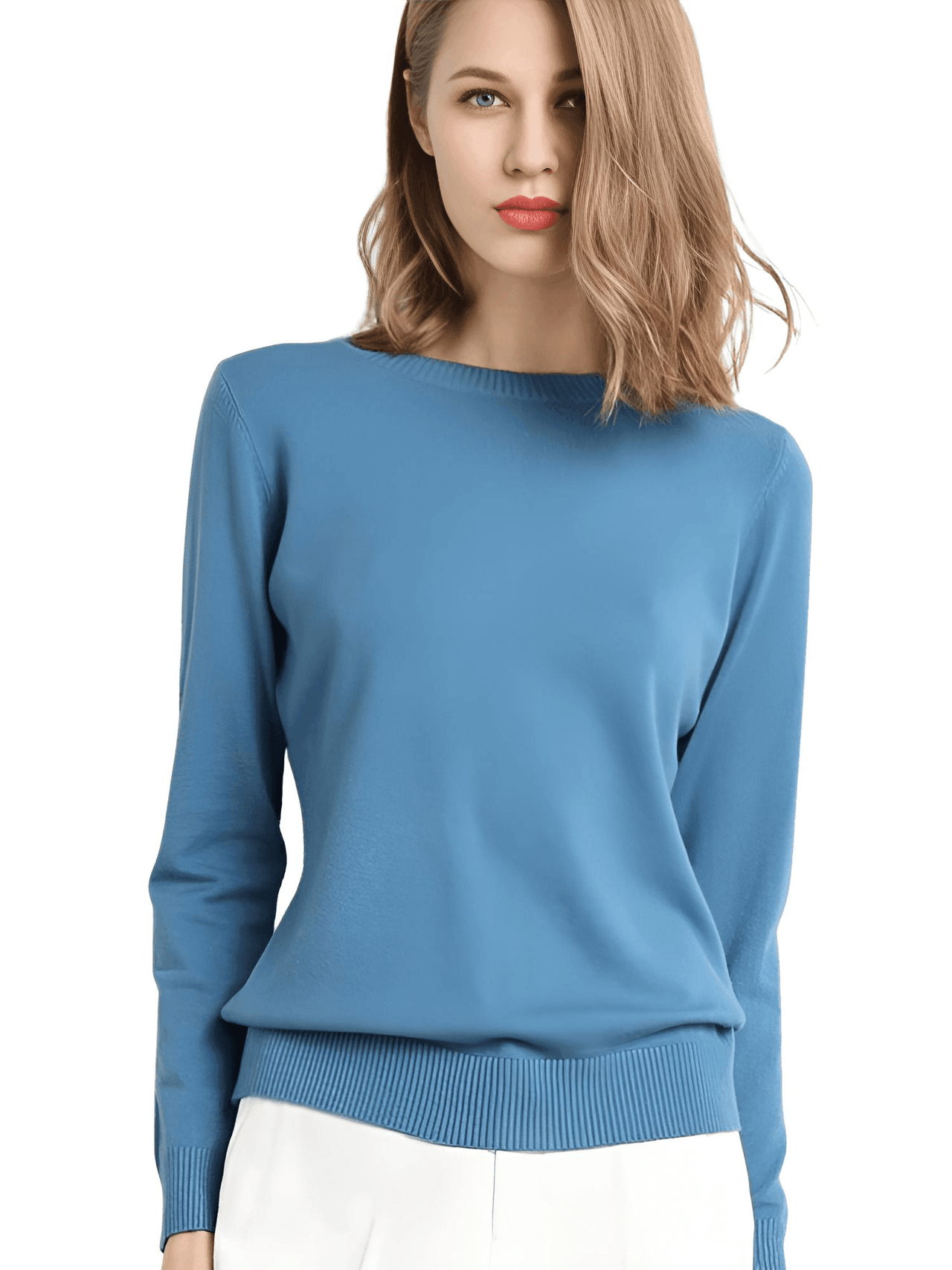 Women's Long Sleeve Knit Sweater -, Sweaters , Drestiny , Australia, Beige, Black, Blue, Canada, Dark Green, Dark Red, Khaki, L, Light Blue, Light Grey, M, New Zealand, Pink, Pullovers, Purple, Red, S, Sweaters, United Kingdom, United States, White, XL, XXL, Yellow , Drestiny , www.shopdrestiny.com