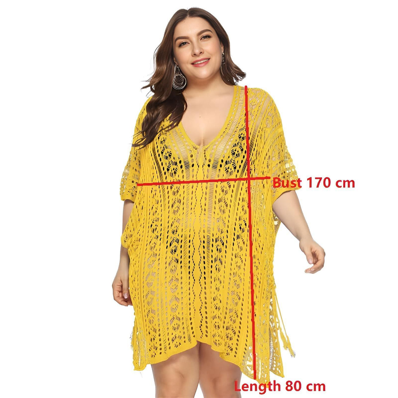 Crochet Cover Up Plus Size -, Beach Dress , Drestiny , Australia, Beige, Black, Blue, Canada, Coral, Cover Ups, Dark Blue, Dark Green, Dark Red, Gender_Women, Grey, Light Purple, New Zealand, Orange, Pink, Purple, Sky Blue, United Kingdom, United States, White, XXL, Yellow , Drestiny , www.shopdrestiny.com