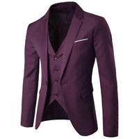 Thumbnail for Men's 3 Piece Suits Slim Fit -, Suits , Drestiny , 4XL, 5XL, 6XL, Australia, Black, Blue, Dark Blue, Dark Grey, Dark Magenta, Grey, L, Light Blue, Light Grey, M, Navy, New Zealand, Purple, S, Sets, Suits, United Kingdom, United States, Wine Red, XL, XXL, XXXL , Drestiny , www.shopdrestiny.com