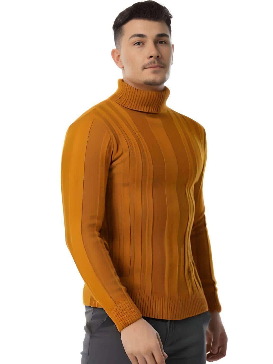 Men's Slim Fit Pullover Turtleneck -, Turtlenecks , Drestiny , Australia, Black, Brown, Casual Shirts, Dark Grey, Dark Red, Dress Shirts, Gold, Grey, L, Long Sleeves, M, New Zealand, Orange, Pullovers, S, Turtlenecks, United Kingdom, United States, XL, XXL , Drestiny , www.shopdrestiny.com