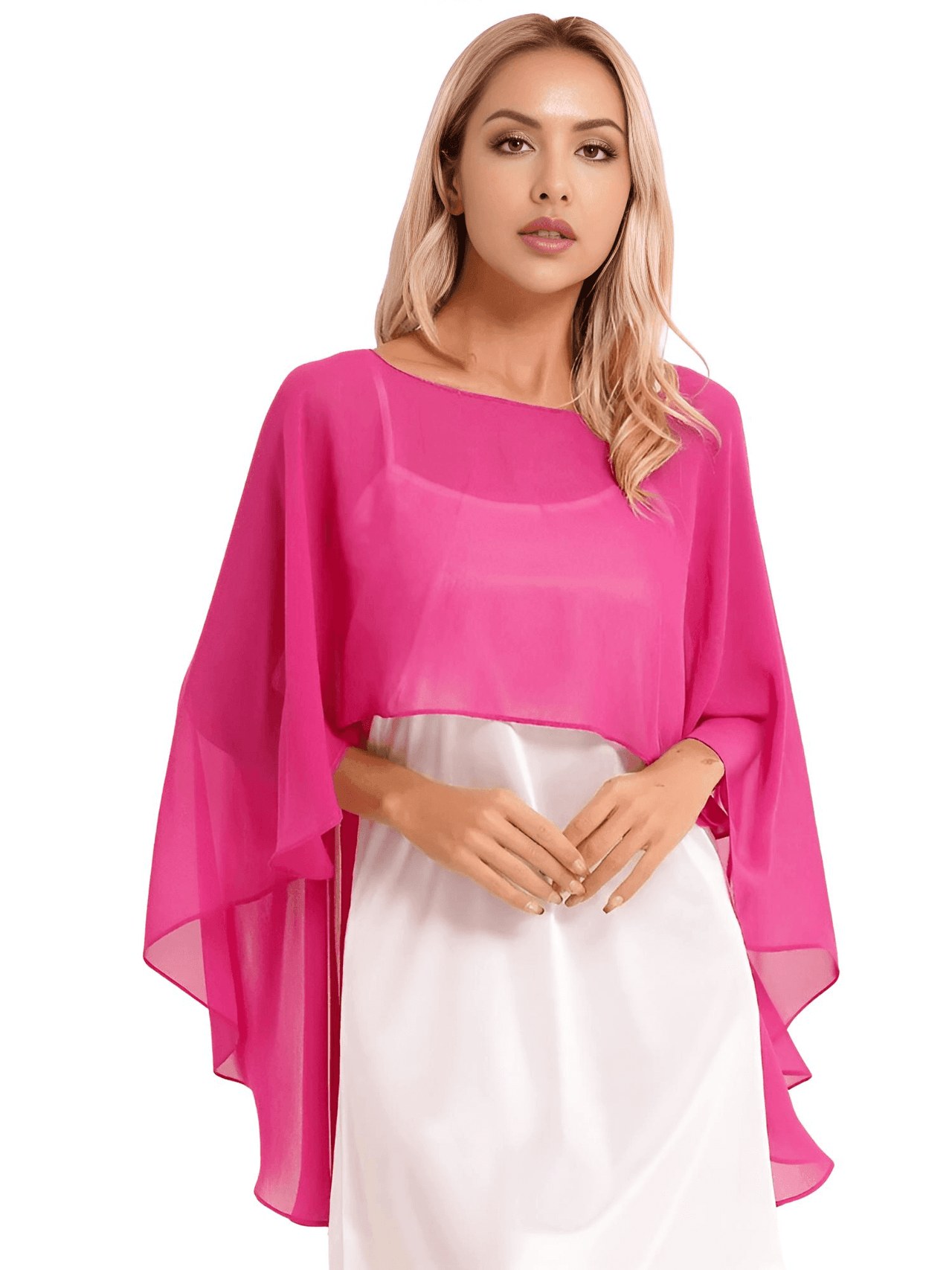 Soft Lightweight Chiffon High Low Shawls For Women -, Bolero , Drestiny , Australia, Black, Blue, Boleros, Burgundy, Canada, Champagne, Dark Green, Deep Pink, Dress Shirts, Grey, Light Purple, Mint, Navy, New Zealand, Pink, Purple, Red, Shrugs, United Kingdom, United States, White , Drestiny , www.shopdrestiny.com