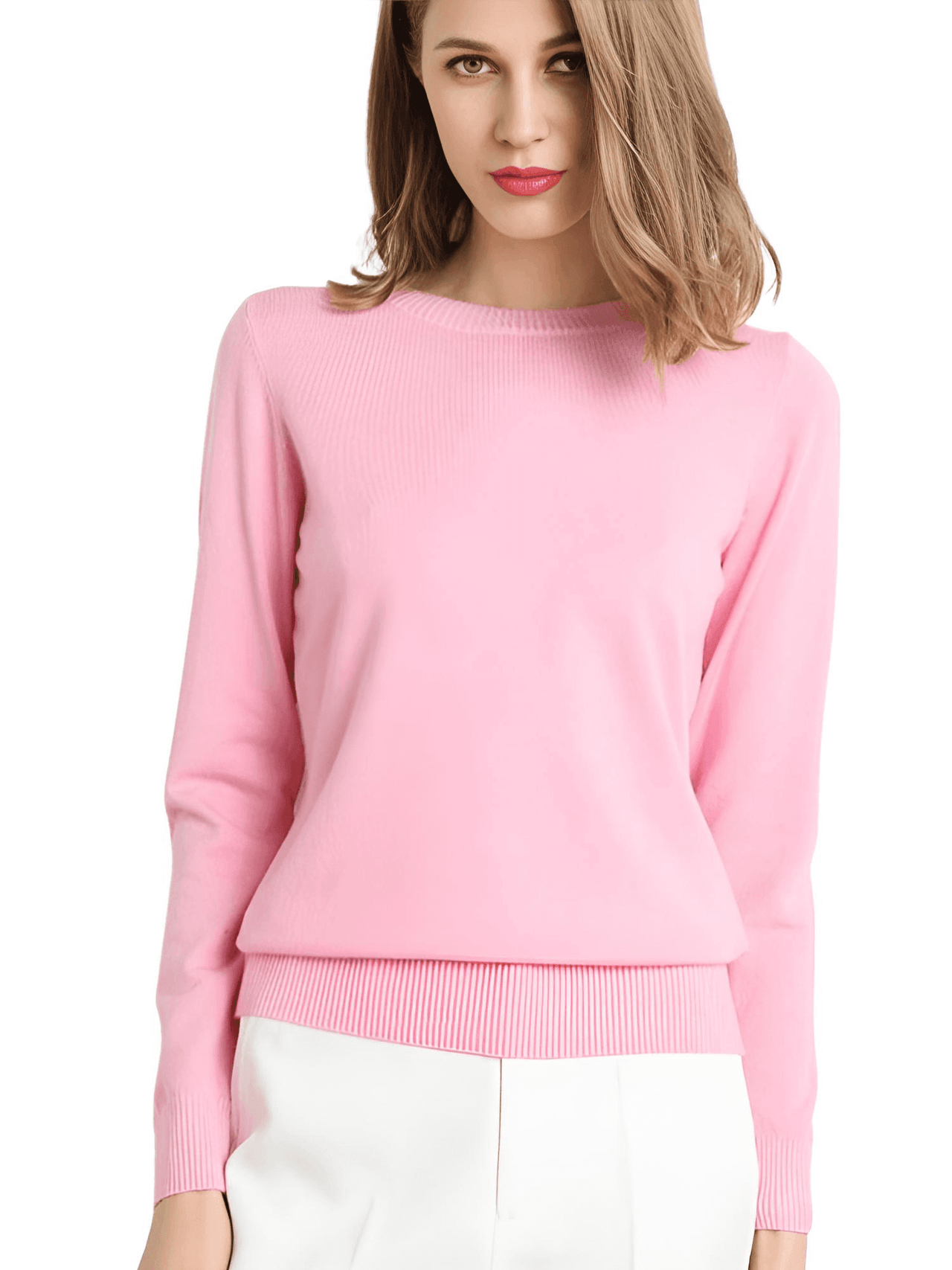 Women's Long Sleeve Knit Sweater -, Sweaters , Drestiny , Australia, Beige, Black, Blue, Canada, Dark Green, Dark Red, Khaki, L, Light Blue, Light Grey, M, New Zealand, Pink, Pullovers, Purple, Red, S, Sweaters, United Kingdom, United States, White, XL, XXL, Yellow , Drestiny , www.shopdrestiny.com