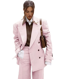 Thumbnail for Women's Suit 2-Piece Business Blazer & Pants Set -, Suits , Drestiny , Australia, Beige, Black, Blazers, Blue, Brown, Canada, Claret, Dark Blue, Dark Grey, Dress Pants, Fuchsia, L, Light Blue, M, Navy, New Zealand, Pant Sets, Pant Suits, Pink, Purple, Royal Blue, S, Suits, United Kingdom, United States, White, XL, XS, XXL, XXXL , Drestiny , www.shopdrestiny.com