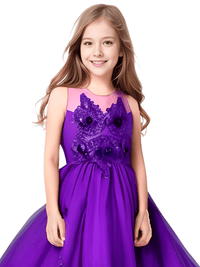 Thumbnail for Sleeveless Party Dresses For Girls -, Dress , Drestiny , 10, 2T, 3T, 4, 5, 6, 7, 8, 9, Australia, Canada, Dark Blue, Dresses, Girls, Green, Lavender, Light Blue, Light Purple, Navy, New Zealand, Pink, Purple, Red, Sleeveless, TD, United Kingdom, United States , Drestiny , www.shopdrestiny.com