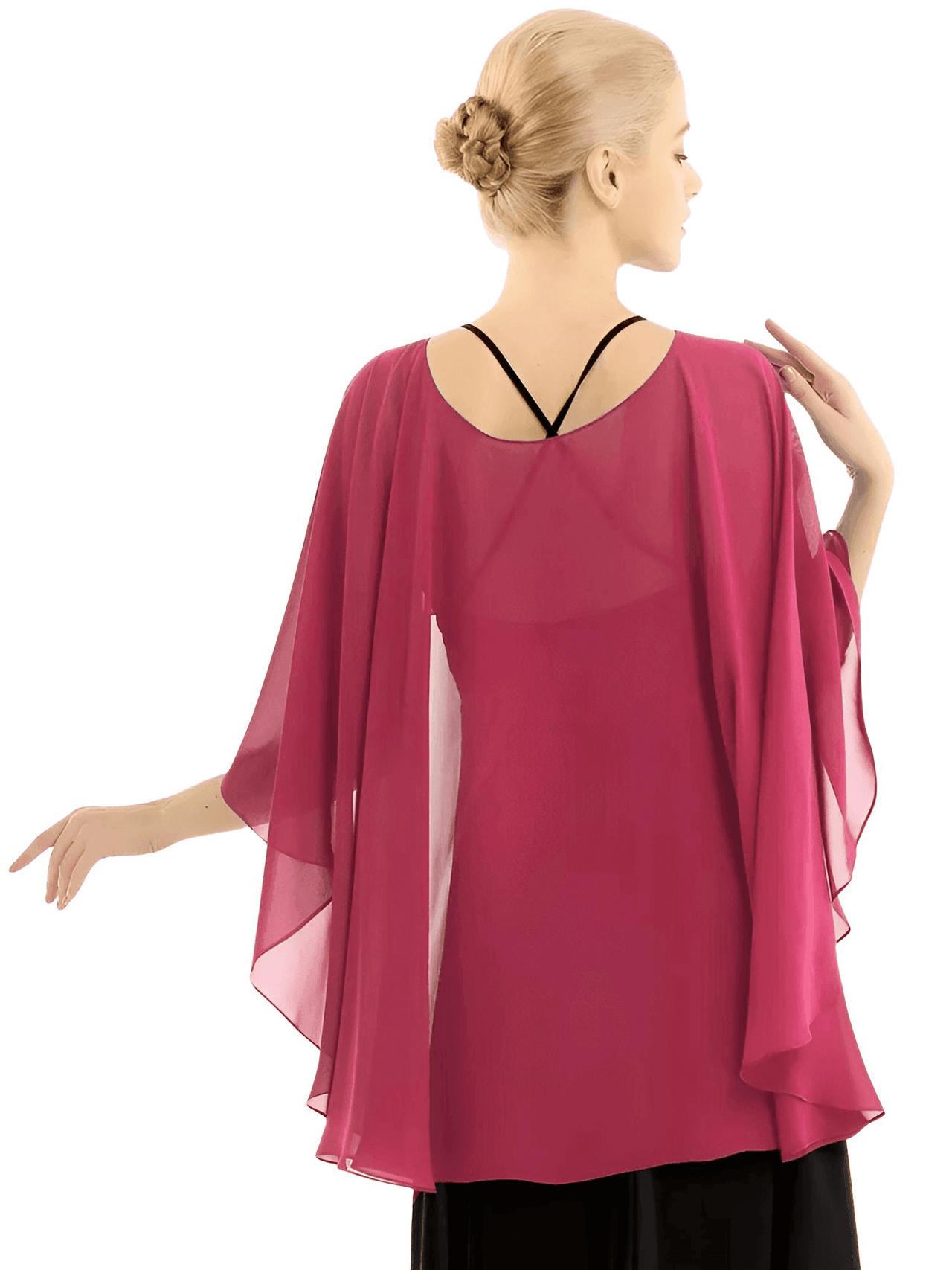 Soft Lightweight Chiffon High Low Shawls For Women -, Bolero , Drestiny , Australia, Black, Blue, Boleros, Burgundy, Canada, Champagne, Dark Green, Deep Pink, Dress Shirts, Grey, Light Purple, Mint, Navy, New Zealand, Pink, Purple, Red, Shrugs, United Kingdom, United States, White , Drestiny , www.shopdrestiny.com