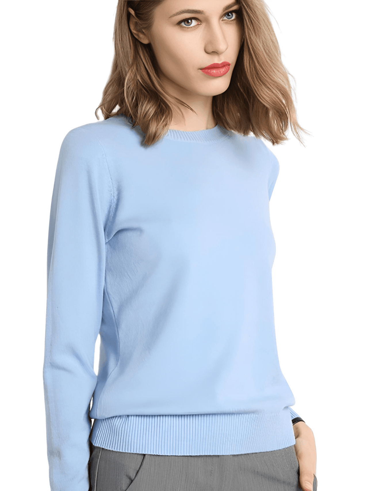 Women's Long Sleeve Knit Sweater -, Sweaters , Drestiny , Australia, Beige, Black, Blue, Canada, Dark Green, Dark Red, Khaki, L, Light Blue, Light Grey, M, New Zealand, Pink, Pullovers, Purple, Red, S, Sweaters, United Kingdom, United States, White, XL, XXL, Yellow , Drestiny , www.shopdrestiny.com