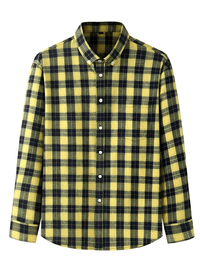 Thumbnail for Men's Long Sleeve Classic Plaid Shirt - Plus Sizes! -, Shirts , Drestiny , 10XL, 4XL, 5XL, 6XL, 7XL, 8XL, Australia, Beige, Black, Blue, Brown, Canada, Casual Shirts, Coffee, Dark Blue, Dress Shirts, FR, Grey, Khaki, L, Long Sleeves, Navy, New Zealand, Red, United Kingdom, United States, XL, XXL, XXXL, Yellow , Drestiny , www.shopdrestiny.com