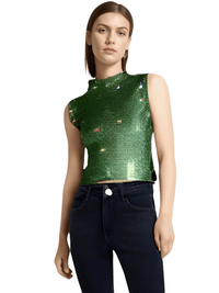 Thumbnail for Women's Rhinestone Top -, Rhinestone Top , Drestiny , Australia, Black, Blue, Canada, Casual Shirts, Crop Tops, Gold, Green, New Zealand, Pink, Red, S, Silver, Sleeveless, Tank Tops, Turtlenecks, United Kingdom, United States , Drestiny , www.shopdrestiny.com