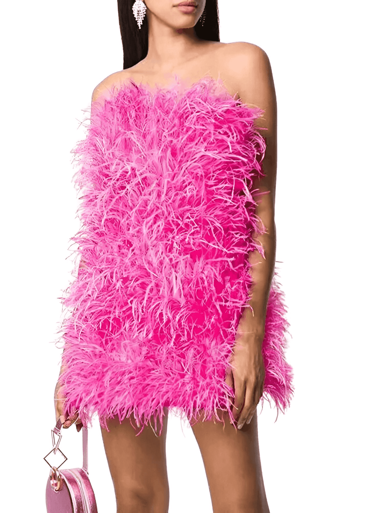 Elegant 100% Ostrich Feather Mini Dresses - In 11 Colors! -, Dress , Drestiny , 4XL, 5XL, Australia, Beige, Black, Canada, Coral, Deep Pink, Dusty Pink, Grey, L, Light Purple, M, Mini Dresses, Mint, New Zealand, Orange, Red, Royal Blue, S, Sleeveless, Strapless, United Kingdom, United States, White, XL, XXL, XXXL , Drestiny , www.shopdrestiny.com