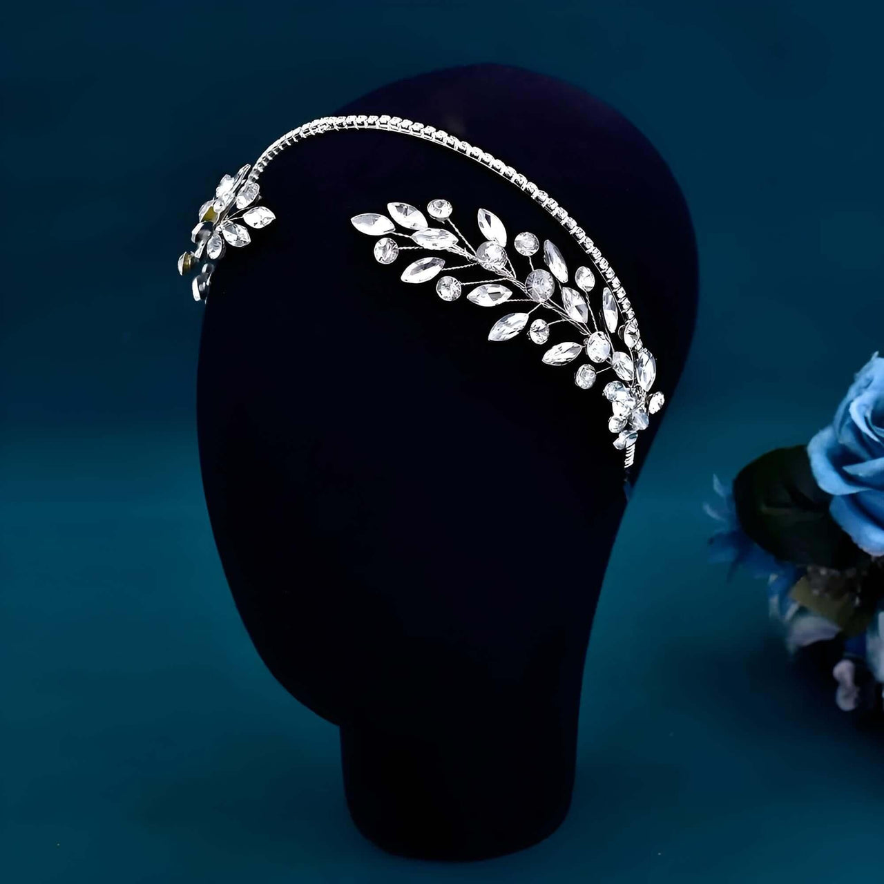 Elegant Crystal Floral Headdresses -, Hair Accessories , Drestiny , Australia, Canada, Gold, Hair Accessories, Hair Combs, Hairbands, New Zealand, Silver, United Kingdom, United States , Drestiny , www.shopdrestiny.com