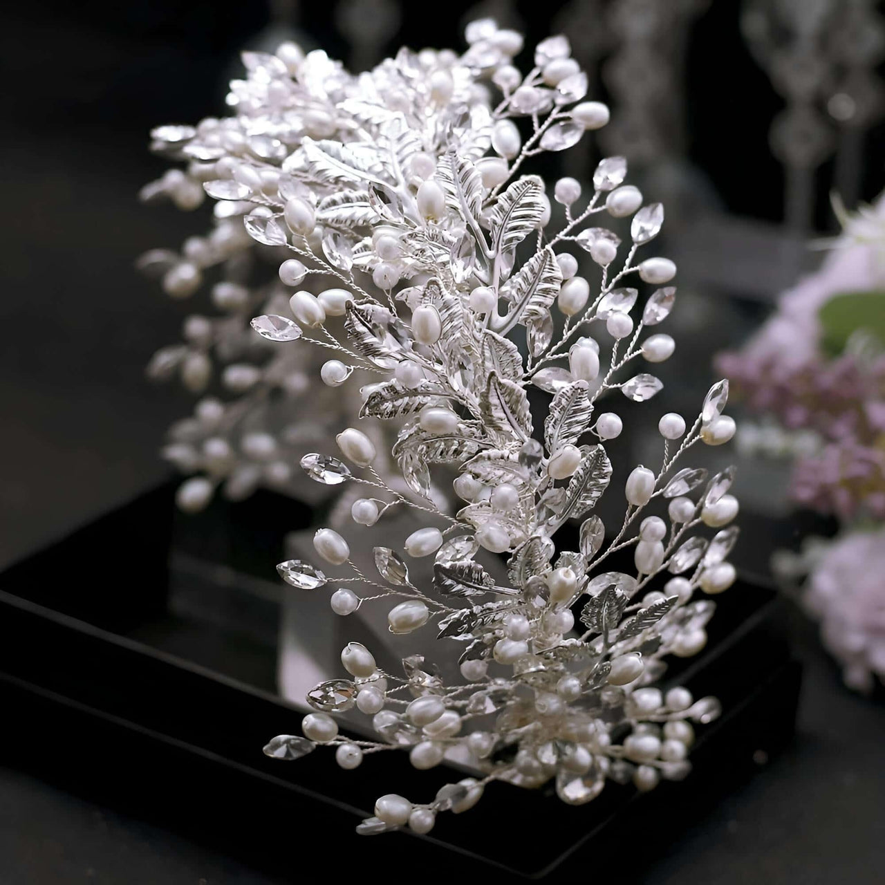 Elegant Crystal Floral Headdresses -, Hair Accessories , Drestiny , Australia, Canada, Gold, Hair Accessories, Hair Combs, Hairbands, New Zealand, Silver, United Kingdom, United States , Drestiny , www.shopdrestiny.com