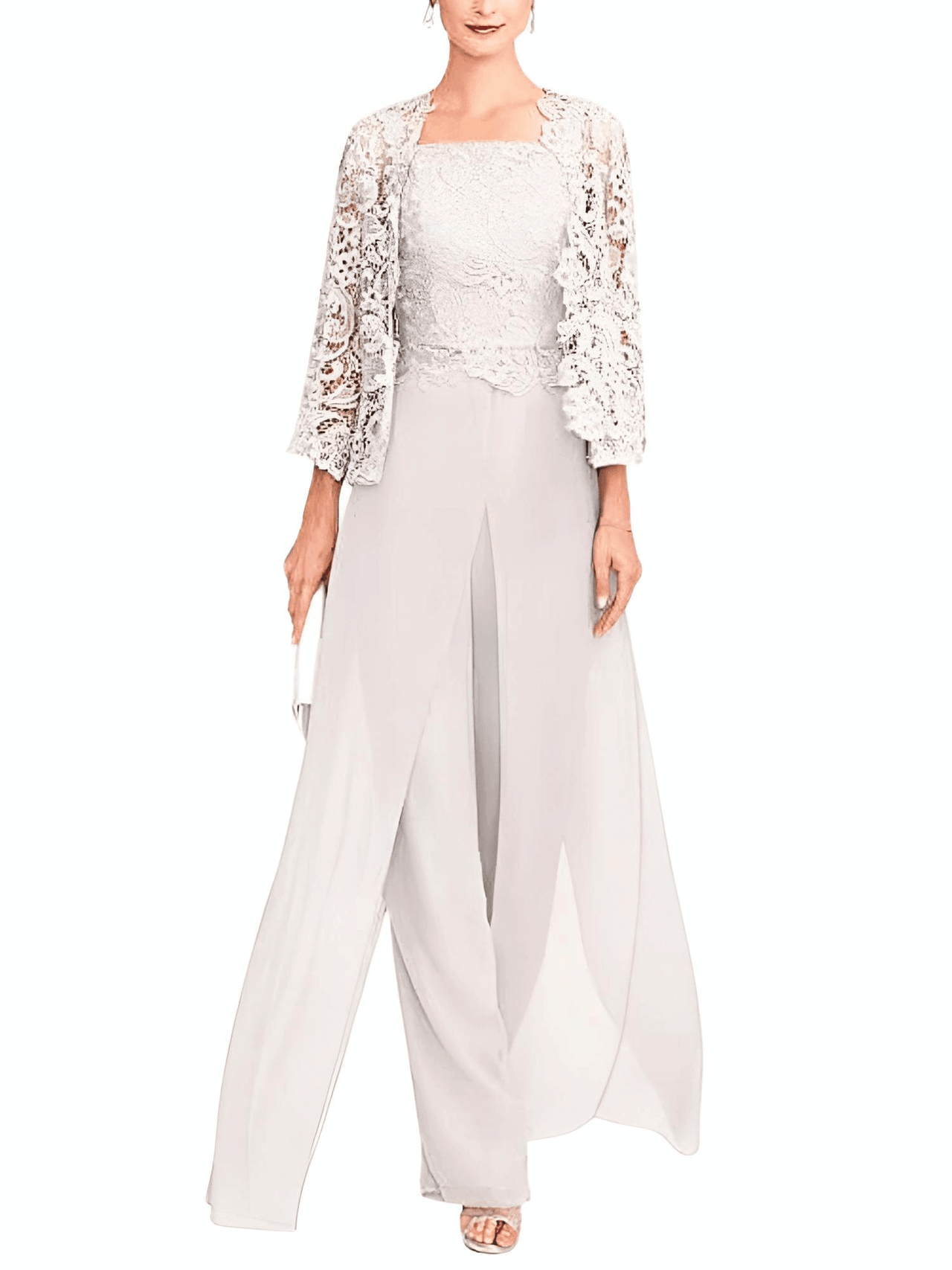 Elegant Lace Pant Suit - Order In Custom Colors! -, Wedding & Bridal Party Dresses , Drestiny , Australia, Blue, Boleros, Canada, Dark Grey, Dress Pants, Green, Grey, Jackets, Lavender, Light Purple, Pant Sets, Pant Suits, Pants, Pink, Purple, Sets, United Kingdom, United States , Drestiny , www.shopdrestiny.com