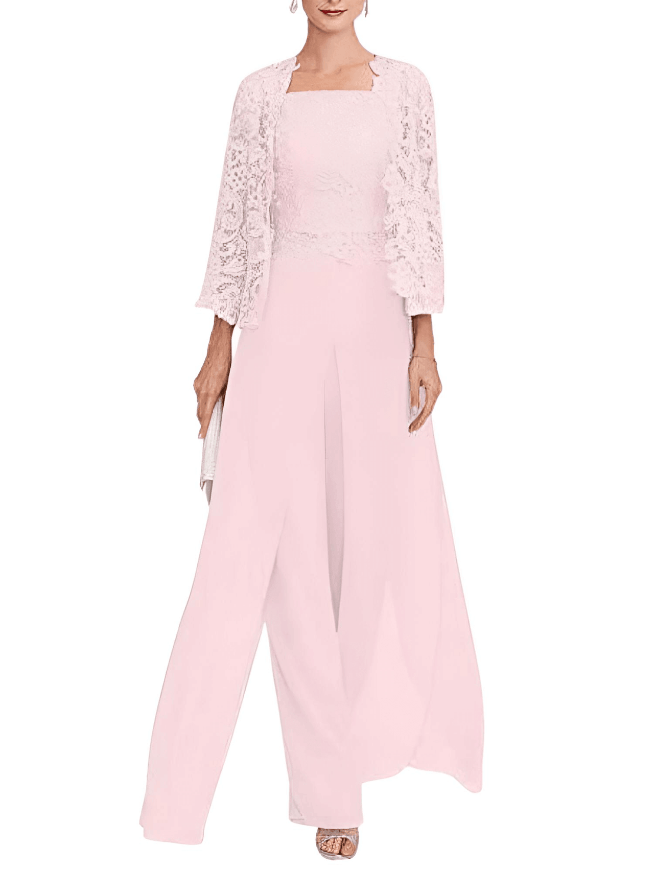 Elegant Lace Pant Suit - Order In Custom Colors! -, Wedding & Bridal Party Dresses , Drestiny , Australia, Blue, Boleros, Canada, Dark Grey, Dress Pants, Green, Grey, Jackets, Lavender, Light Purple, Pant Sets, Pant Suits, Pants, Pink, Purple, Sets, United Kingdom, United States , Drestiny , www.shopdrestiny.com