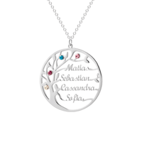 Thumbnail for Family Tree of Life Necklace - Personalize 1-6 Names with Birthstones -, Necklace , Drestiny , Australia, Canada, Gender_Women, Gold, Necklaces, New Zealand, Silver, United Kingdom, United States , Drestiny , www.shopdrestiny.com