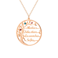 Thumbnail for Family Tree of Life Necklace - Personalize 1-6 Names with Birthstones -, Necklace , Drestiny , Australia, Canada, Gender_Women, Gold, Necklaces, New Zealand, Silver, United Kingdom, United States , Drestiny , www.shopdrestiny.com