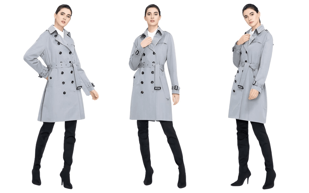 Double Breasted Women's Trench Coat -, Coats & Jackets , Drestiny , Australia, Black, Canada, Coats, Khaki, L, Light Grey, M, New Zealand, Red, S, Trench Coats, United Kingdom, United States, XL, XXL , Drestiny , www.shopdrestiny.com