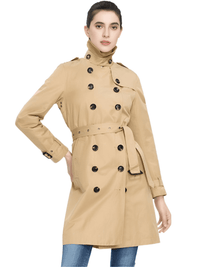 Thumbnail for Double Breasted Women's Trench Coat -, Coats & Jackets , Drestiny , Australia, Black, Canada, Coats, Khaki, L, Light Grey, M, New Zealand, Red, S, Trench Coats, United Kingdom, United States, XL, XXL , Drestiny , www.shopdrestiny.com