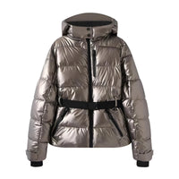 Thumbnail for Fashion Waist Women's Hooded Belt Jacket, Drestiny, Women's Hooded Jacket with Belt, Hooded Jacket with Waist Tie, Belted Hooded Jacket Women, Women's Hooded Coat with Belt, Fashionable Hooded Jackets for Women, United States, Canada, Australia, New Zealand, United Kingdom, XS, S, M, L, Lattice, Black, Champagne, 2, 4, 6, 8, 10, USA, UK, Shopdrestiny.com