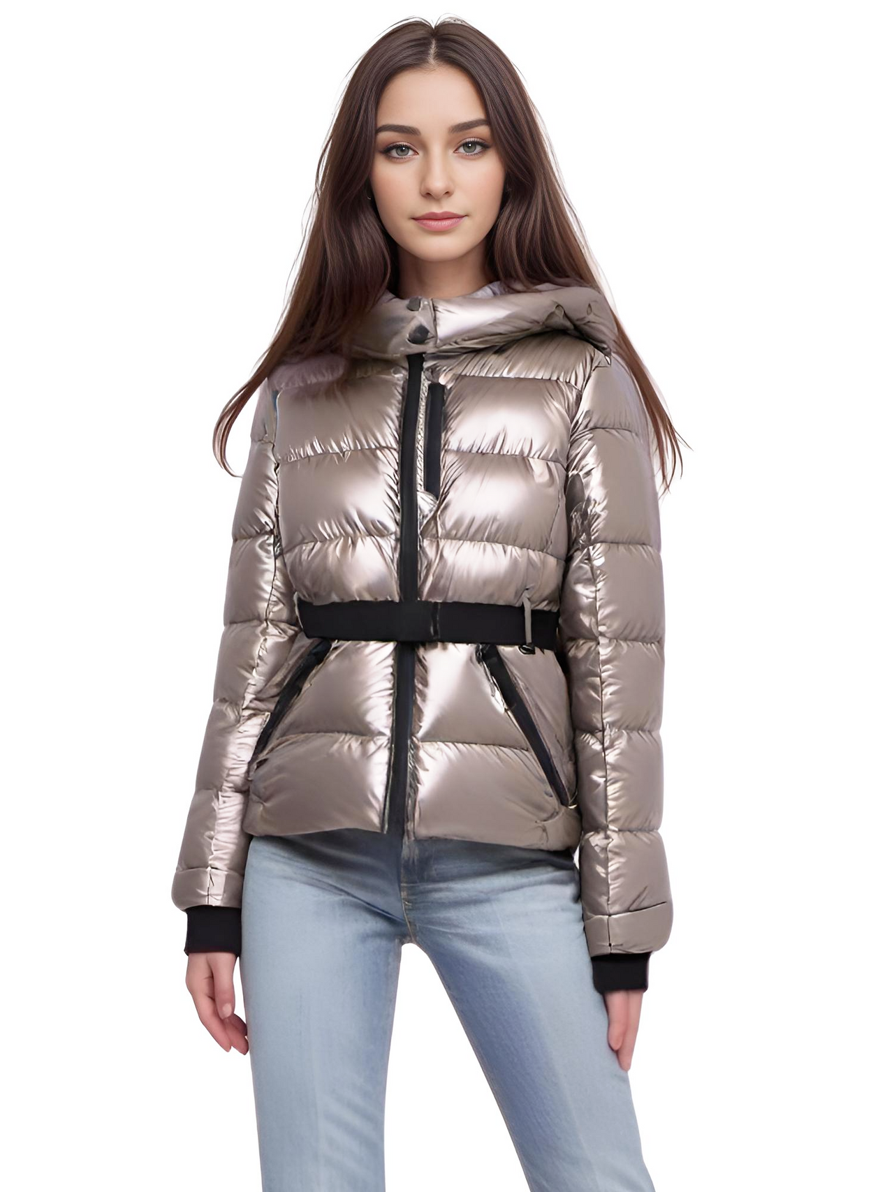 Fashion Waist Women's Hooded Belt Jacket, Drestiny, Women's Hooded Jacket with Belt, Hooded Jacket with Waist Tie, Belted Hooded Jacket Women, Women's Hooded Coat with Belt, Fashionable Hooded Jackets for Women, United States, Canada, Australia, New Zealand, United Kingdom, XS, S, M, L, Lattice, Black, Champagne, 2, 4, 6, 8, 10, USA, UK, Shopdrestiny.com