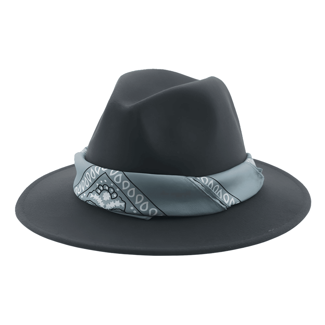 Fedora Hat With Decorative Bandana -, Hats , Drestiny , Army Green, Australia, Beige, Black, Blue, Boys, Brown, Camel, Canada, Dark Blue, Dark Green, Dark Grey, Dark Orange, Deep Pink, Fruit Green, Gender_Men, Gender_Women, Girls, Green, Grey, Hats, Lavender, Light Blue, Light Brown, Light Green, Light Pink, New Zealand, Orange, Peach Pink, Pink, Purple, Red, Sky Blue, United Kingdom, United States, White, Wine Red, Yellow , Drestiny , www.shopdrestiny.com