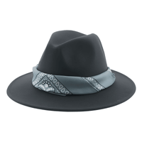 Thumbnail for Fedora Hat With Decorative Bandana -, Hats , Drestiny , Army Green, Australia, Beige, Black, Blue, Boys, Brown, Camel, Canada, Dark Blue, Dark Green, Dark Grey, Dark Orange, Deep Pink, Fruit Green, Gender_Men, Gender_Women, Girls, Green, Grey, Hats, Lavender, Light Blue, Light Brown, Light Green, Light Pink, New Zealand, Orange, Peach Pink, Pink, Purple, Red, Sky Blue, United Kingdom, United States, White, Wine Red, Yellow , Drestiny , www.shopdrestiny.com