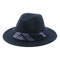 Thumbnail for Fedora Hat With Decorative Bandana -, Hats , Drestiny , Army Green, Australia, Beige, Black, Blue, Boys, Brown, Camel, Canada, Dark Blue, Dark Green, Dark Grey, Dark Orange, Deep Pink, Fruit Green, Gender_Men, Gender_Women, Girls, Green, Grey, Hats, Lavender, Light Blue, Light Brown, Light Green, Light Pink, New Zealand, Orange, Peach Pink, Pink, Purple, Red, Sky Blue, United Kingdom, United States, White, Wine Red, Yellow , Drestiny , www.shopdrestiny.com