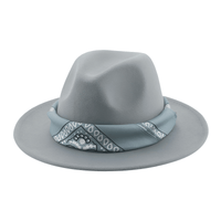 Thumbnail for Fedora Hat With Decorative Bandana -, Hats , Drestiny , Army Green, Australia, Beige, Black, Blue, Boys, Brown, Camel, Canada, Dark Blue, Dark Green, Dark Grey, Dark Orange, Deep Pink, Fruit Green, Gender_Men, Gender_Women, Girls, Green, Grey, Hats, Lavender, Light Blue, Light Brown, Light Green, Light Pink, New Zealand, Orange, Peach Pink, Pink, Purple, Red, Sky Blue, United Kingdom, United States, White, Wine Red, Yellow , Drestiny , www.shopdrestiny.com