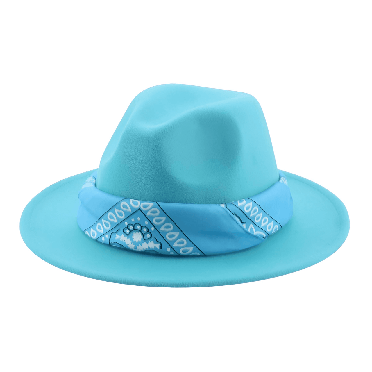 Fedora Hat With Decorative Bandana -, Hats , Drestiny , Army Green, Australia, Beige, Black, Blue, Boys, Brown, Camel, Canada, Dark Blue, Dark Green, Dark Grey, Dark Orange, Deep Pink, Fruit Green, Gender_Men, Gender_Women, Girls, Green, Grey, Hats, Lavender, Light Blue, Light Brown, Light Green, Light Pink, New Zealand, Orange, Peach Pink, Pink, Purple, Red, Sky Blue, United Kingdom, United States, White, Wine Red, Yellow , Drestiny , www.shopdrestiny.com