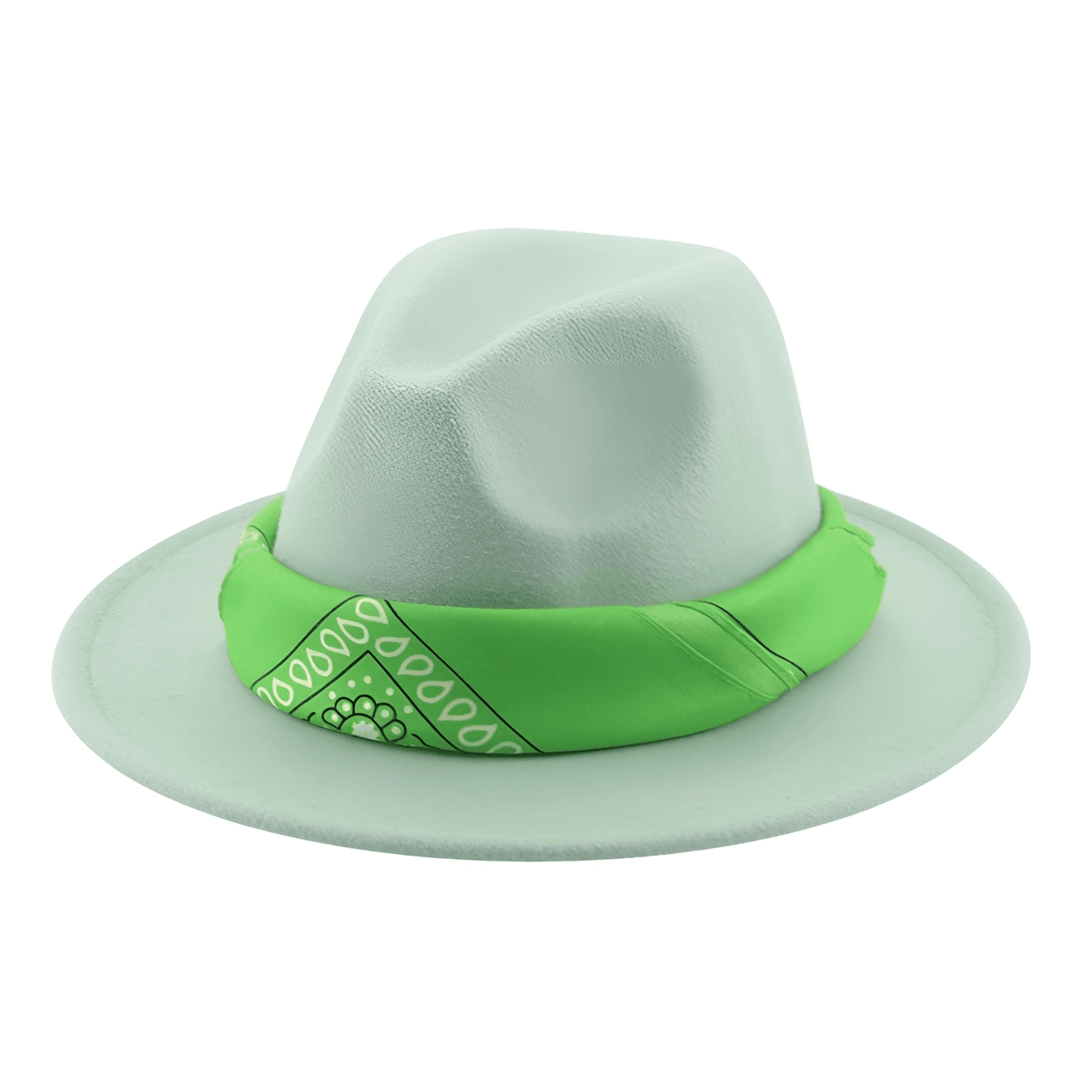 Fedora Hat With Decorative Bandana -, Hats , Drestiny , Army Green, Australia, Beige, Black, Blue, Boys, Brown, Camel, Canada, Dark Blue, Dark Green, Dark Grey, Dark Orange, Deep Pink, Fruit Green, Gender_Men, Gender_Women, Girls, Green, Grey, Hats, Lavender, Light Blue, Light Brown, Light Green, Light Pink, New Zealand, Orange, Peach Pink, Pink, Purple, Red, Sky Blue, United Kingdom, United States, White, Wine Red, Yellow , Drestiny , www.shopdrestiny.com