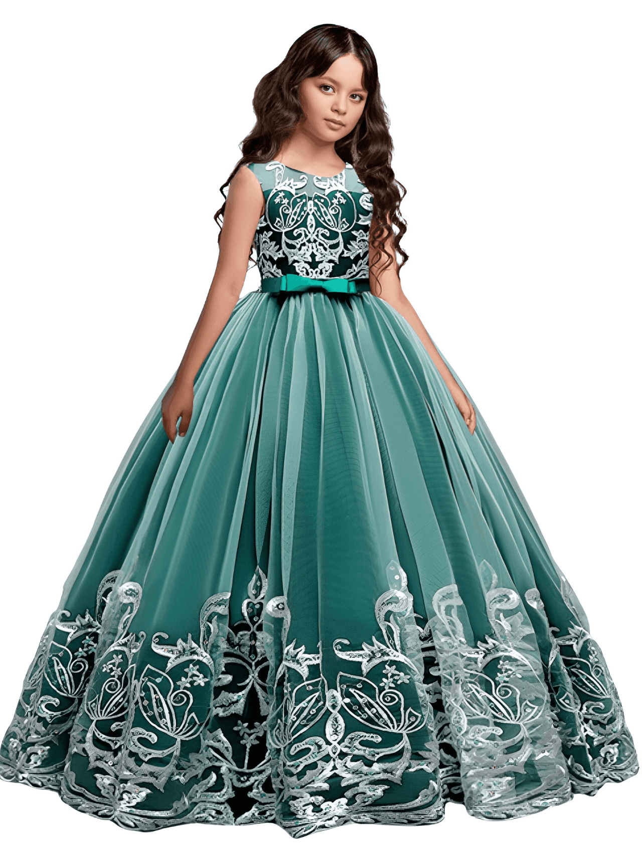 Formal Occasion Dress For Girls - With FREE Tiara, Gloves & Petticoat! -, Dress , Drestiny , 10T, 11T, 12T, 3T, 4T, 5T, 6T, 7T, 8T, 9T, Australia, Canada, Champagne, Dark Blue, Dark Green, Dark Red, Deep Pink, Dresses, Flower Girl Dresses, FR, Girls, Ivory, Light Blue, New Zealand, Pink, Purple, Sleeveless, TD, United Kingdom, United States , Drestiny , www.shopdrestiny.com