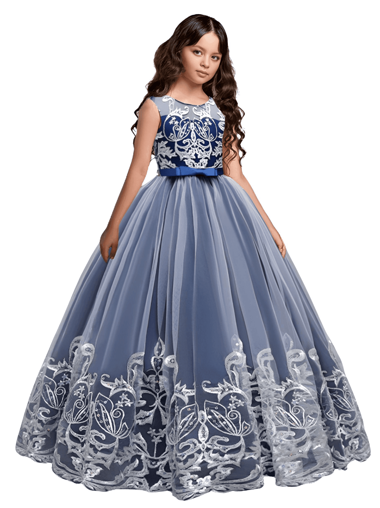 Formal Occasion Dress For Girls - With FREE Tiara, Gloves & Petticoat! -, Dress , Drestiny , 10T, 11T, 12T, 3T, 4T, 5T, 6T, 7T, 8T, 9T, Australia, Canada, Champagne, Dark Blue, Dark Green, Dark Red, Deep Pink, Dresses, Flower Girl Dresses, FR, Girls, Ivory, Light Blue, New Zealand, Pink, Purple, Sleeveless, TD, United Kingdom, United States , Drestiny , www.shopdrestiny.com