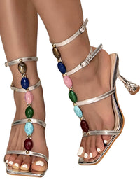 Thumbnail for Gem Strap Gladiator Sandals High Heel Women's Summer Party Dress Shoes -, Shoes , Drestiny , Australia,Black,Brown,Gold,Green,Heels,High Heels,New Zealand,Pink,Sandals,Silver,United Kingdom,United States , Drestiny , www.shopdrestiny.com