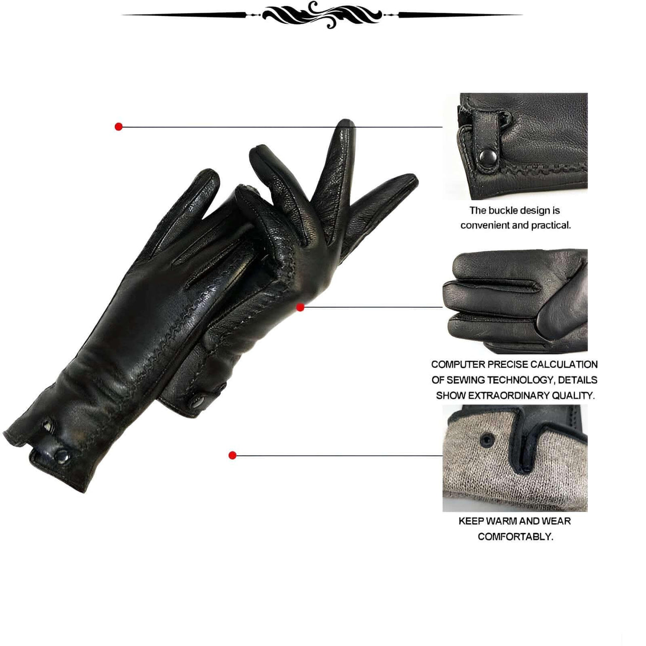 Genuine Leather Winter Gloves - Standard Or Touch Screen Options Available! -, Gloves , Drestiny , Australia, Black, Canada, FR, Gender_Women, Gloves, New Zealand, United Kingdom, United States , Drestiny , www.shopdrestiny.com