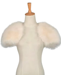 Thumbnail for Genuine Ostrich Feather Fur Shawl Shrugs For Women -, Shrug , Drestiny , Australia, biege, Black, Canada, Deep Pink, FR, Grey, Light Blue, Navy, New Zealand, pale pink, Scarves, Shawls, Shrugs, United Kingdom, United States, White, Wine Red , Drestiny , www.shopdrestiny.com