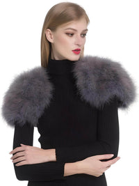 Thumbnail for Genuine Ostrich Feather Fur Shawl Shrugs For Women -, Shrug , Drestiny , Australia, biege, Black, Canada, Deep Pink, FR, Grey, Light Blue, Navy, New Zealand, pale pink, Scarves, Shawls, Shrugs, United Kingdom, United States, White, Wine Red , Drestiny , www.shopdrestiny.com