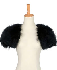 Thumbnail for Genuine Ostrich Feather Fur Shawl Shrugs For Women -, Shrug , Drestiny , Australia, biege, Black, Canada, Deep Pink, FR, Grey, Light Blue, Navy, New Zealand, pale pink, Scarves, Shawls, Shrugs, United Kingdom, United States, White, Wine Red , Drestiny , www.shopdrestiny.com