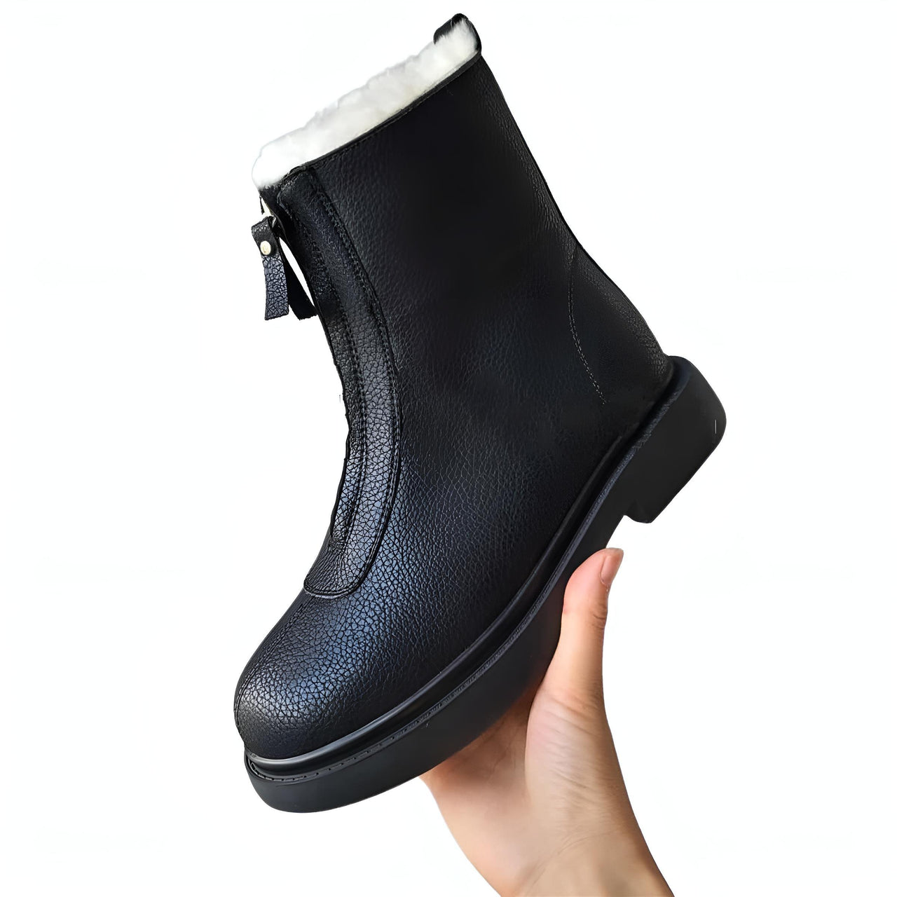 Genuine Leather Zipper Ankle Boots For Women -, Boots , Drestiny , Ankle Boots, Australia, Black, Boots, FR, New Zealand, United Kingdom, United States, White , Drestiny , www.shopdrestiny.com