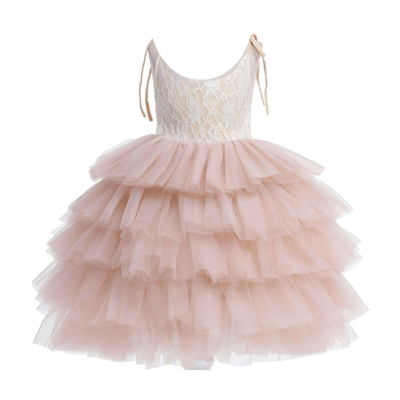 Girl's Sleeveless Strap Princess Dress -, Baby & Toddler Dresses , Drestiny , 3T, 4T, 5, 6, 7, 8, Australia, Canada, Dresses, Flower Girl Dresses, Girls, New Zealand, Pink, Sleeveless, TD, United Kingdom, United States, White, Yellow , Drestiny , www.shopdrestiny.com