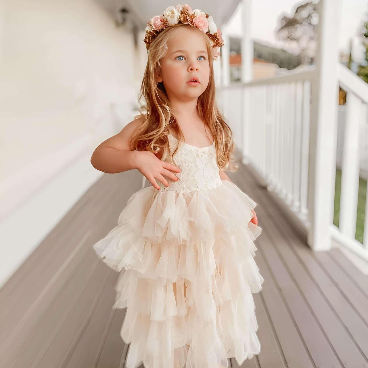 Girl's Sleeveless Strap Princess Dress -, Baby & Toddler Dresses , Drestiny , 3T, 4T, 5, 6, 7, 8, Australia, Canada, Dresses, Flower Girl Dresses, Girls, New Zealand, Pink, Sleeveless, TD, United Kingdom, United States, White, Yellow , Drestiny , www.shopdrestiny.com